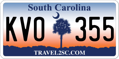 SC license plate KVO355