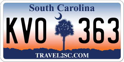 SC license plate KVO363