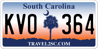 SC license plate KVO364