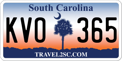 SC license plate KVO365