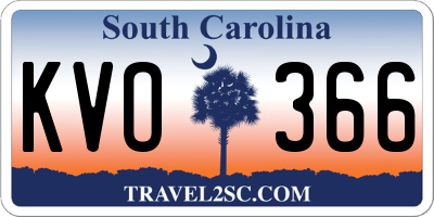 SC license plate KVO366