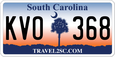 SC license plate KVO368