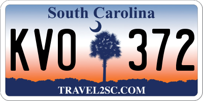 SC license plate KVO372