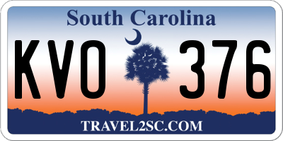 SC license plate KVO376