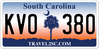 SC license plate KVO380