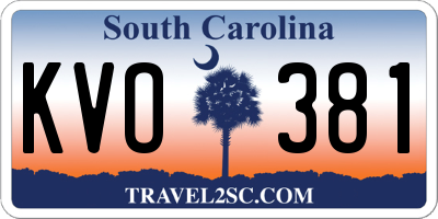 SC license plate KVO381