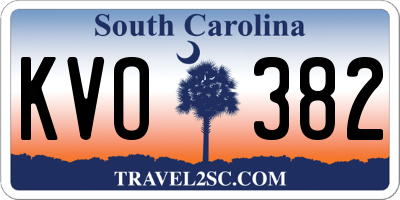 SC license plate KVO382