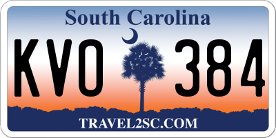 SC license plate KVO384