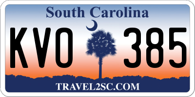 SC license plate KVO385