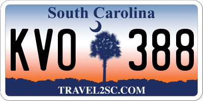 SC license plate KVO388