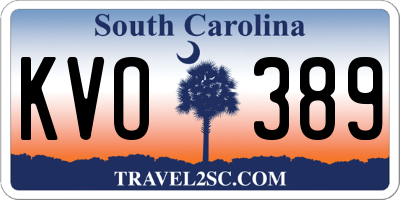SC license plate KVO389