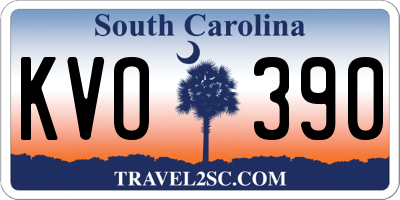 SC license plate KVO390