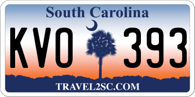 SC license plate KVO393