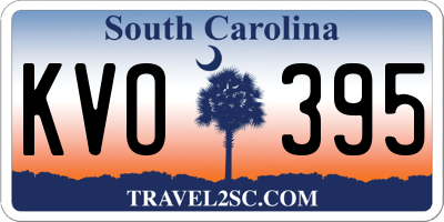SC license plate KVO395