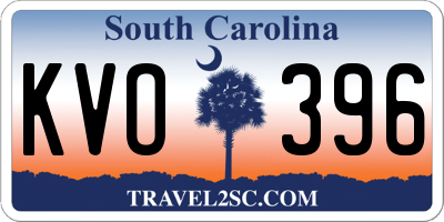 SC license plate KVO396