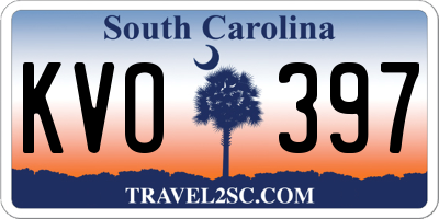 SC license plate KVO397