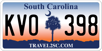 SC license plate KVO398