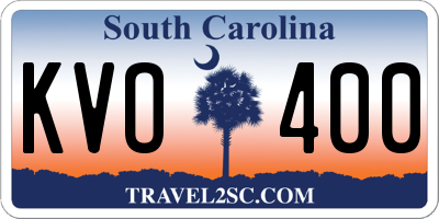 SC license plate KVO400
