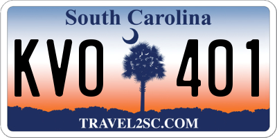 SC license plate KVO401
