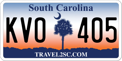 SC license plate KVO405