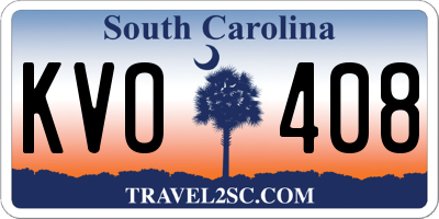 SC license plate KVO408