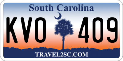 SC license plate KVO409