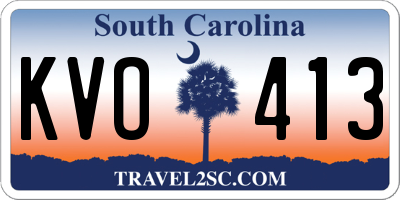 SC license plate KVO413