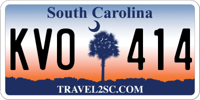 SC license plate KVO414