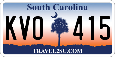 SC license plate KVO415