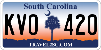 SC license plate KVO420