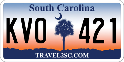 SC license plate KVO421