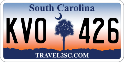 SC license plate KVO426