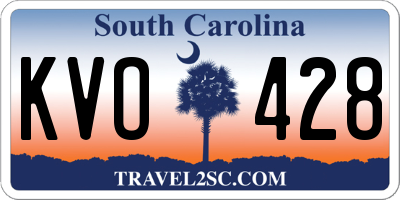 SC license plate KVO428