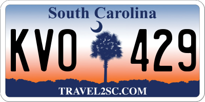SC license plate KVO429