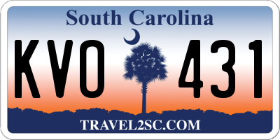 SC license plate KVO431