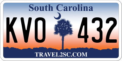 SC license plate KVO432