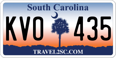 SC license plate KVO435