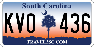 SC license plate KVO436
