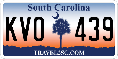 SC license plate KVO439
