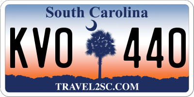 SC license plate KVO440