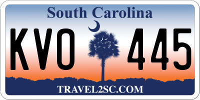 SC license plate KVO445