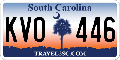 SC license plate KVO446