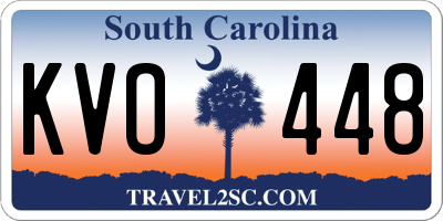SC license plate KVO448