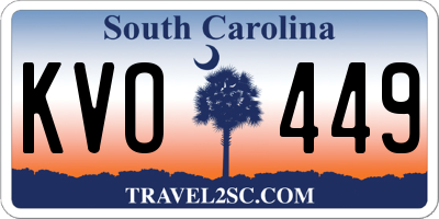 SC license plate KVO449