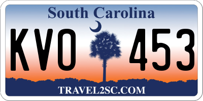 SC license plate KVO453