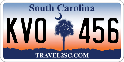 SC license plate KVO456