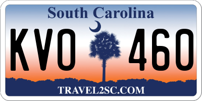 SC license plate KVO460