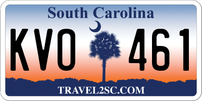 SC license plate KVO461