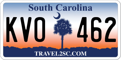 SC license plate KVO462