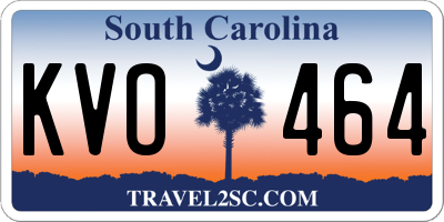 SC license plate KVO464